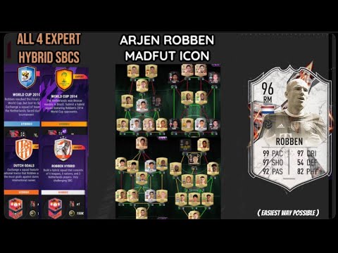 ALL 4 EXPERT HYBRID SBC SOLUTIONS (Easiest Way Possible) || Madfut Icon Arjen Robben || Madfut 22