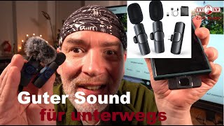 Wireless Lavalier Mikrofon für Smartphone/iPhone! Moman CP1X Ansteckmikrofon Kabellos mit Sound Test