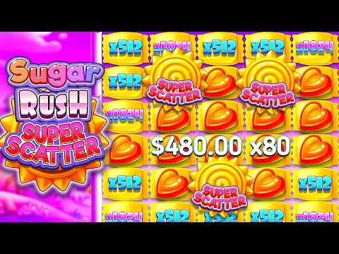 NEW SUGAR RUSH SUPER SCATTER SLOT BIG WIN! (MAX?)