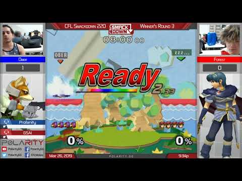 CFL Smackdown 220 Melee - Ober (Falco) vs 4est (Marth) - Winners R3