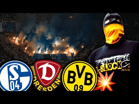 Dresden pulls out the flag, Bochum behind the north curve & Dortmund with USP material!