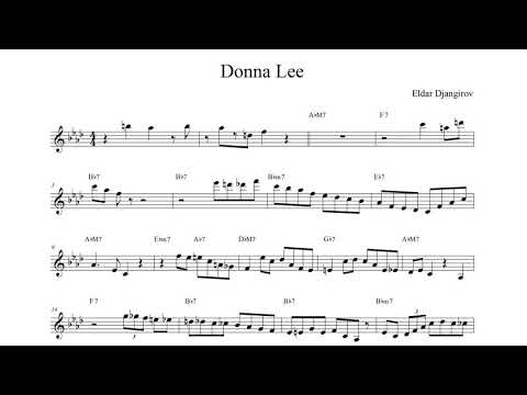 Eldar Djangirov  - Donna lee Solo Transcription