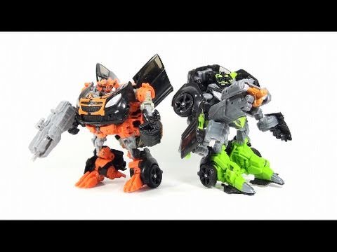 Video Review of the Transformers Dark of the Moon; Deluxe Class Skids and Mudflap