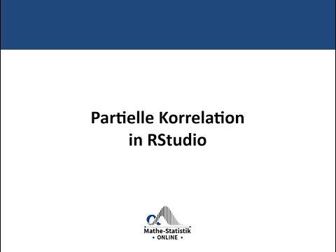 Partielle Korrelation in RStudio