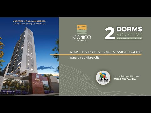 Icônico Jaraguá - Apartamentos de 2 dormitórios com varanda