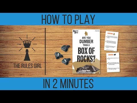 How to Play Are You Dumber Than a Box of Rocks in 2 Minutes - The Rules Girl