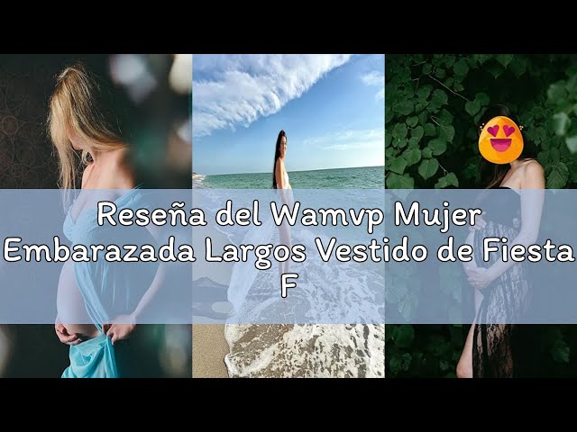 Vídeo relacionado con Wamvp Mujer Embarazada Largos Vestido de Fiesta Faldas Fotográficas de Maternidad Apoyos De Fotografía Vestidos de Maternidad