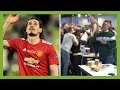 Manchester United fans go wild as they celebrate Edinson Cavani equaliser