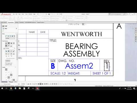 Solidworks Assembly Drawing