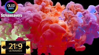 21:9 Ultra Widescreen - Multicolored Explosions - 10 Hours - 4K - OLED Safe