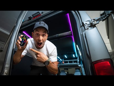 Adding Colorful RGB Disco Lights to our Tiny Home! / Van Build S3E12