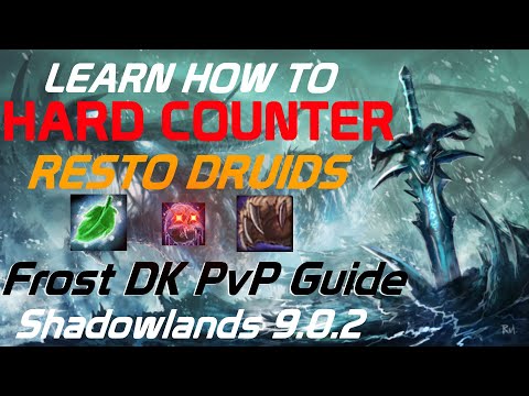 How to Win vs Resto Druids as FROST DK - Gladiator Death Knight 2v2 Guide (Shadowlands 9.0.2)