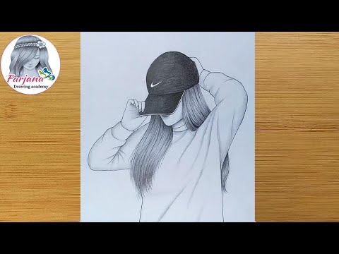 drawing a hidden face pencil drawing