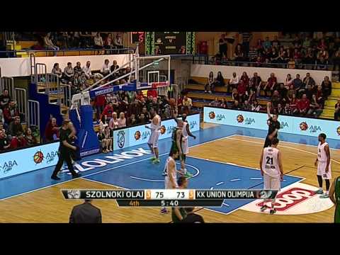 ABA Liga 2014/15, Round 24 match: Szolnoki Olaj - Union Olimpija (8.3.2015)