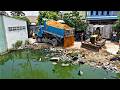 First Start A New Project Land Filling Delete Garbage By KOMAT SU D20P Dozer With 5ton Trucks