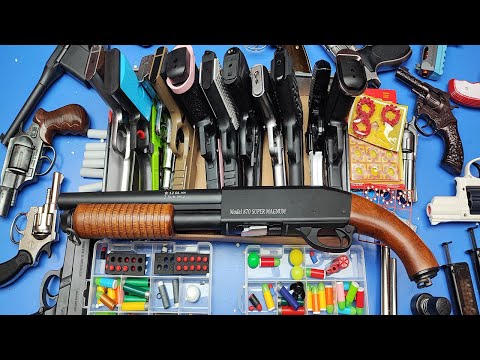Box of toys 🔥🎯🔫💥 ! Airsoft Guns Shotgun,Beretta,Cap Gun ,Soft Bullet,Tokarev TT-33 #airsoft #asmr