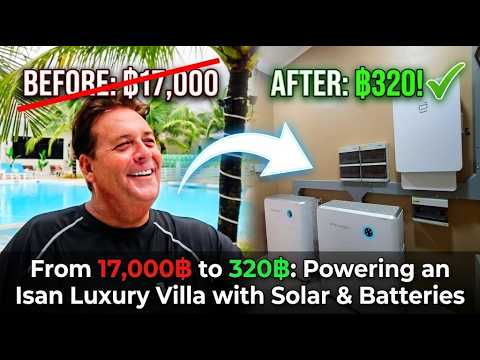Luxury villa in Isan powered by solar panels and battery storage