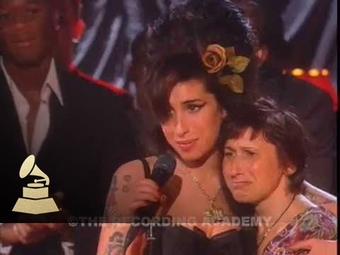Amy Winehouse - accepting Record Of The Year at the 50th GRAMMY Awards | GRAMMYs