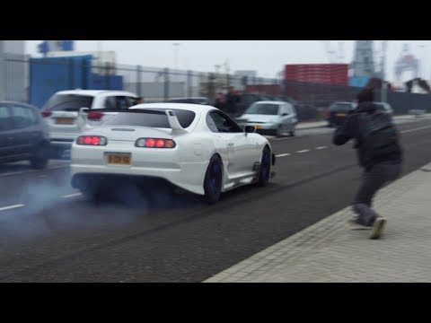 Sportcars accelerating & burnouts! - Novitec 458, RS3, Supra & More! | IMB Car Meeting Rotterdam