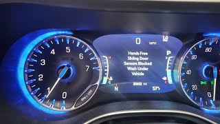 2020 Chrysler Pacifca Hands free sliding door sensor blocked wash under vehicle.