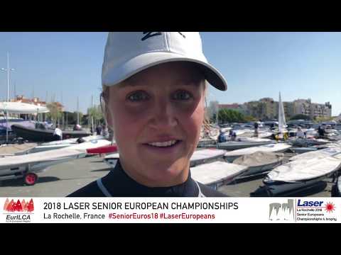 2018 Laser Senior Europeans - Training day - Emma Plasschaert BEL
