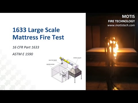 16 CFR 1633 Open Flame Test | Large Scale Mattress Fire Test