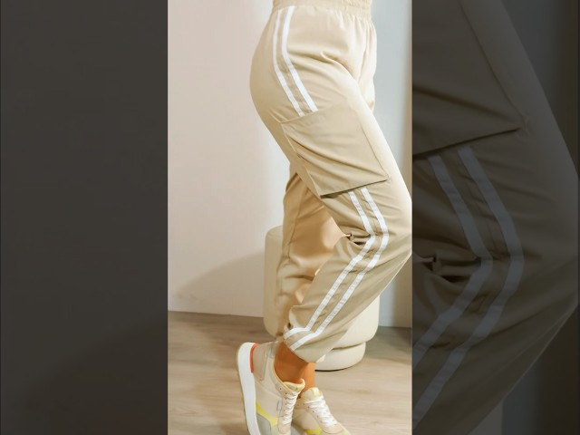 Vídeo relacionado con NewL Pantalones Reflectantes para Mujer Marca Casual Harajuku Night Sporting Jogger Pantalones Gris (S)