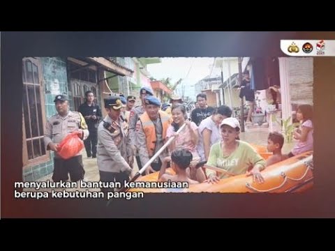 POLRES BOJONEGORO DISTRIBUSI PANGAN KEPADA MASYARAKAT KORBAN BANJIR