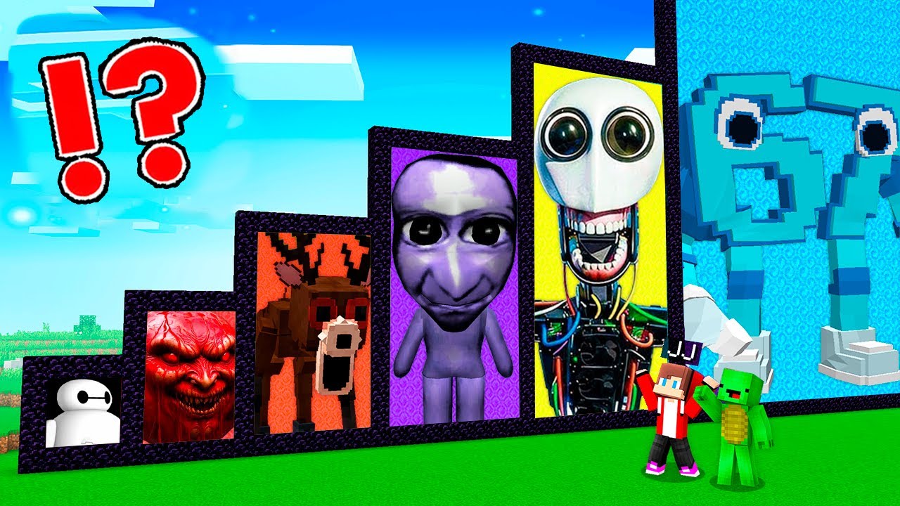 ぜんいちとマイキーが 67、Elberr、ロブロックスの怖い鹿、ベイマックス、青鬼のポータルを発見！