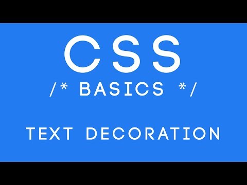 CSS Basics Tutorial 14 Text Decoration