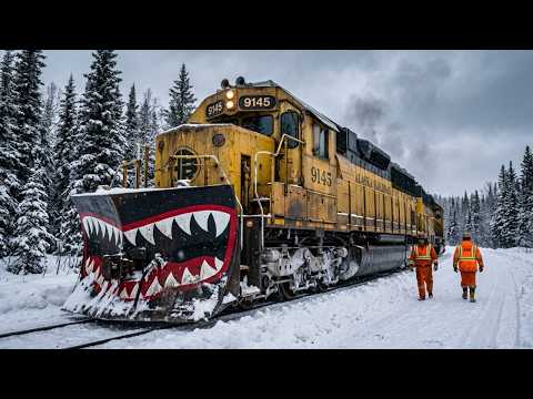 12 of the most POWERFUL trains facing everything — That's AMAZING! #Machinesoftheworld