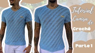Passo a Passo Camisa Masculina de Crochê Parte 1