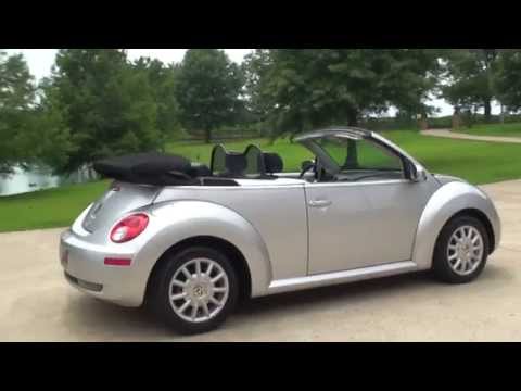 HD VIDEO 2006 VOLKSWAGEN NEW BEETLE BUG CONVERTIBLE USED FOR SALE SEE WWW SUNSETMOTORS COM