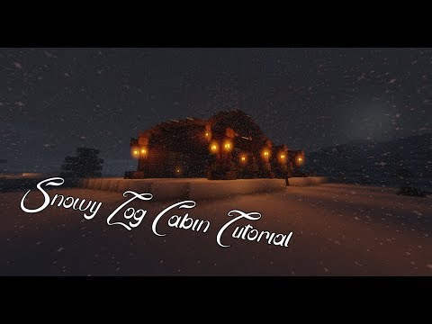 Minecraft Tutorial ❘ Snowy Log Cabin