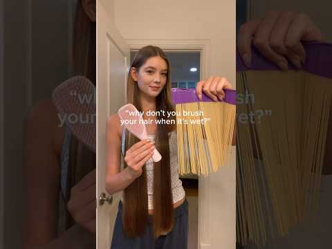 wet hair is more susceptible to breakage 💔 (for curly hair it’s the opposite) #haircare