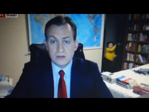 Children crash a live TV interview