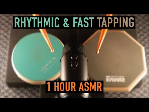 ASMR 1 Hour Fast & Rhythmic Tapping On Drum Pads (No Talking)