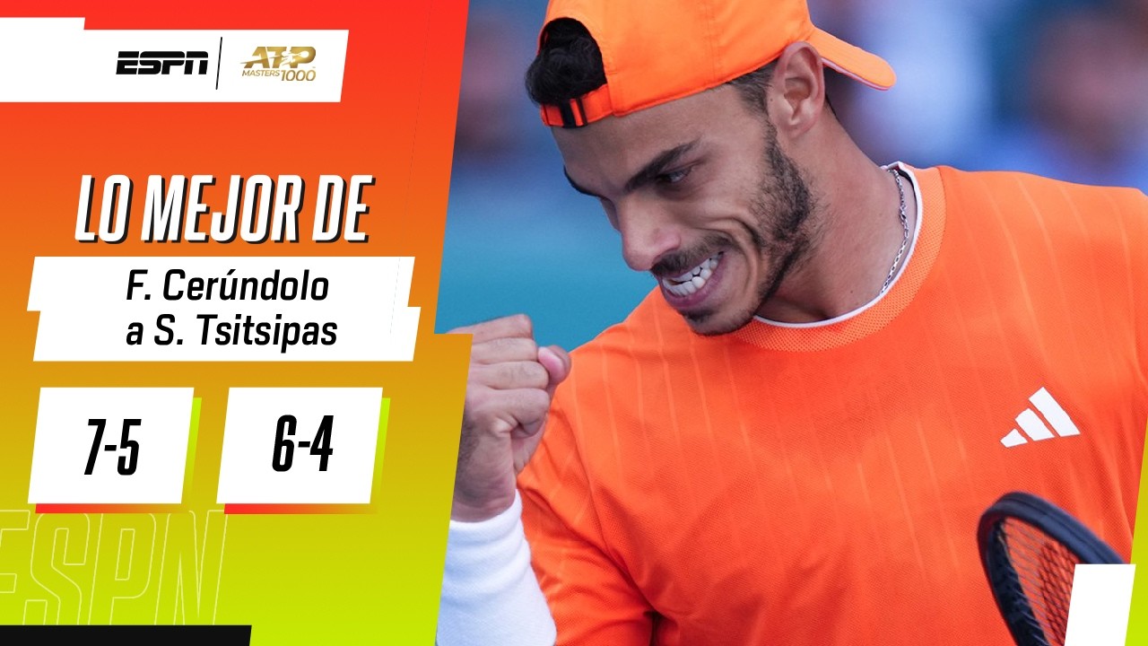 CERÚNDOLO DEBUTÓ EN MONTE-CARLO CON UN TRIUNFAZO ANTE EL TRICAMPEÓN TSITSIPAS | RESUMEN