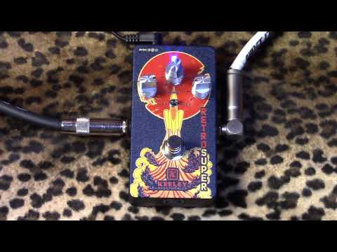 Keeley RETRO SUPER overdrive pedal of love demoed with Les Paul