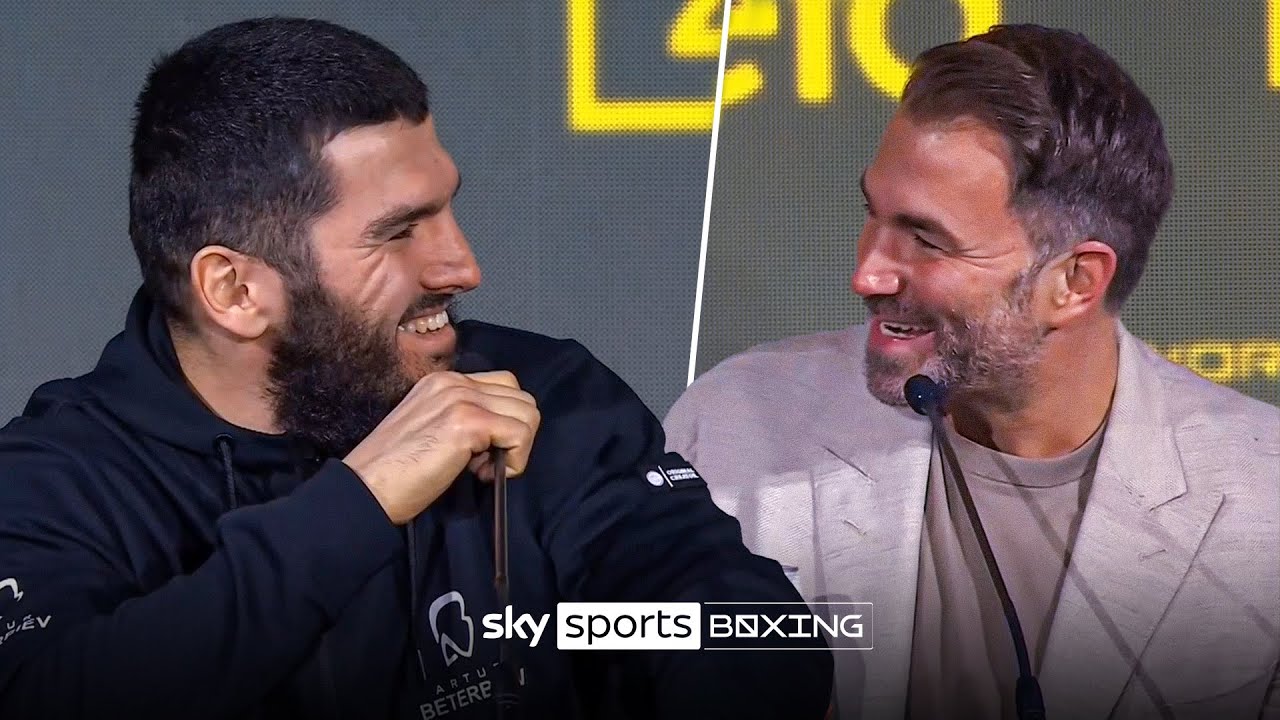 "You give me opponents, I BEAT THEM!" 😂 HILARIOUS exchange between Artur Beterbiev & Eddie Hearn