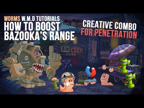 How To Boost Bazooka's Range | Tips, Tricks & Tactics🧭| Worms WMD Tutorials🎥