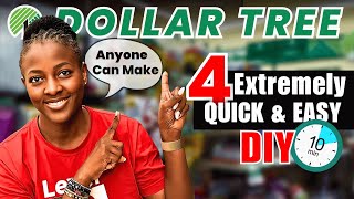 4 Extremely quick & easy DIYs anyone can make using Dollar Tree items!!