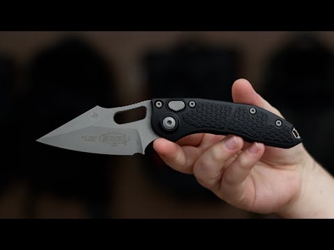 Microtech Stitch Black Aluminum Automatic Apocalyptic M390 169-10AP
