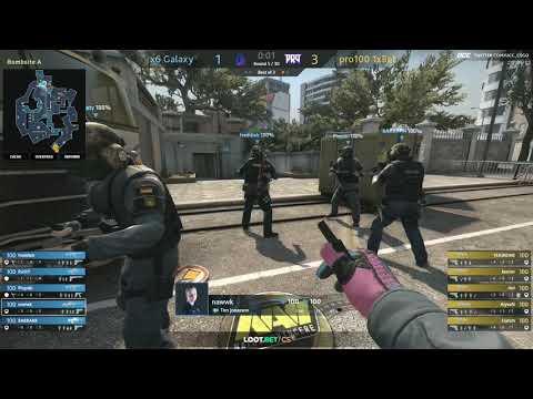 (RU) x6tence Galaxy vs pro100 | Loot.bet/CS | map 2 | by @Toll_tv & @cyberfocus_csgo