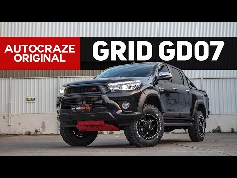 IRON MAIDEN // Toyota TRD Hilux SR5 Rims, Tyres, Lift Kit // Grid GD07 Wheels | AutoCraze 2017