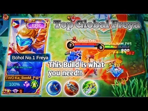 Top Global Freya| Dangerous Build🔥|Aggressive Gameplay|Freya is Too OP😈😱| Mlbb