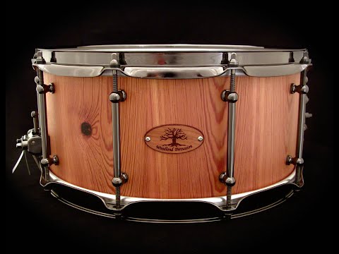 Woodland Percussion 14" x 6.5" Reclaimed Heart Pine Stave Snare Drum Natural Oil image 5