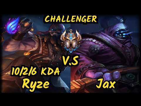 FLA Robo (RYZE) vs JAX - 10/2/6 KDA TOP CHALLENGER GAMEPLAY - BR