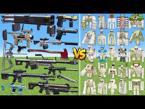 What TaCZ Mobius Arsenal Gun Can Defeat The Most Golems Bosses Mobs in Minecraft?