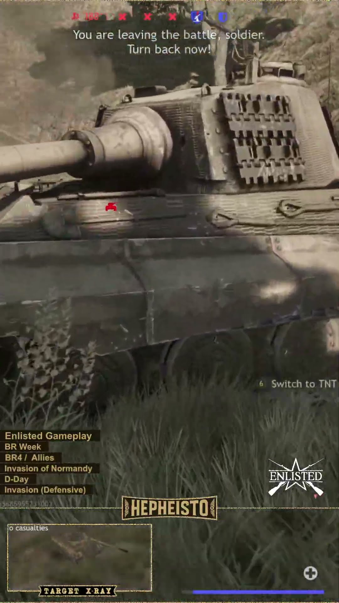 Machinegunner eliminates Tiger II (H) with TNT Charge